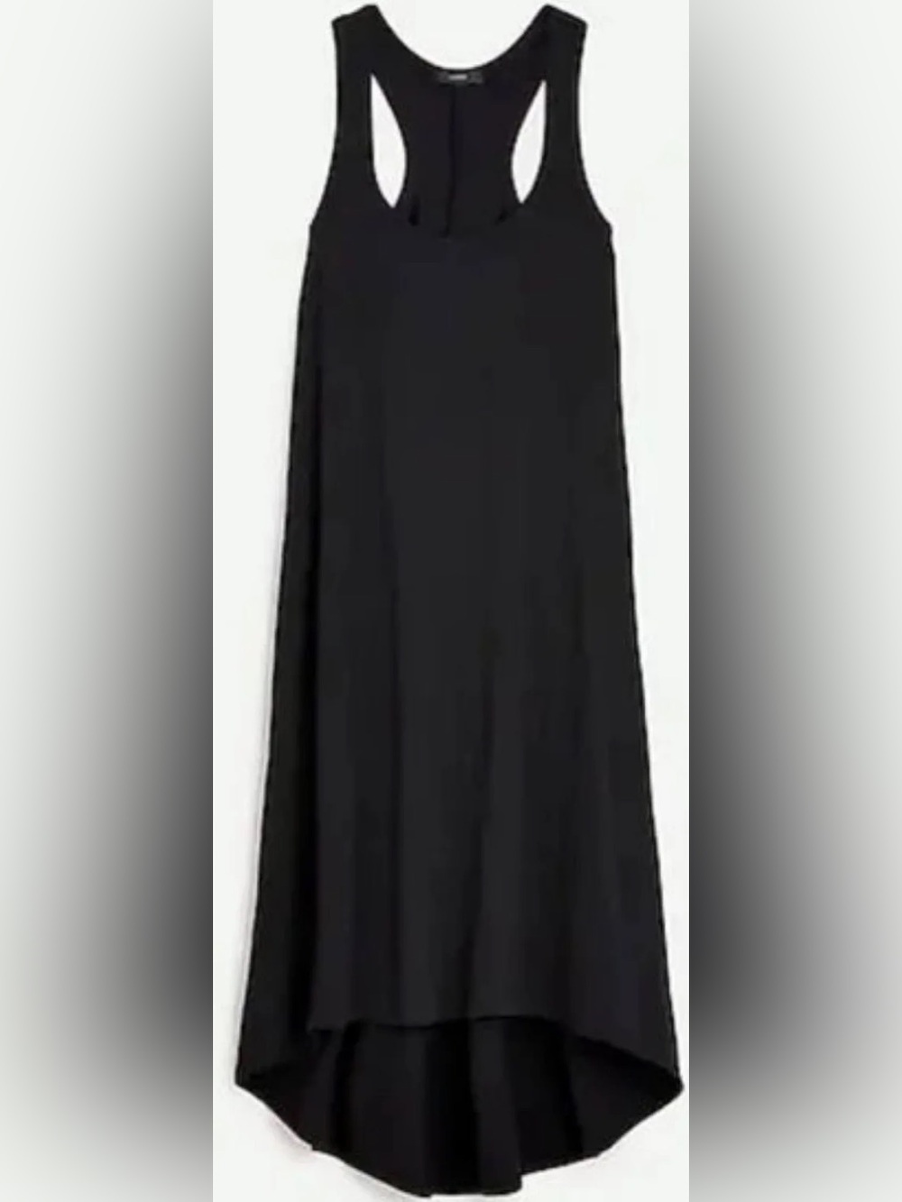 J.CREW | Black Racerback Maxi High Low Dress